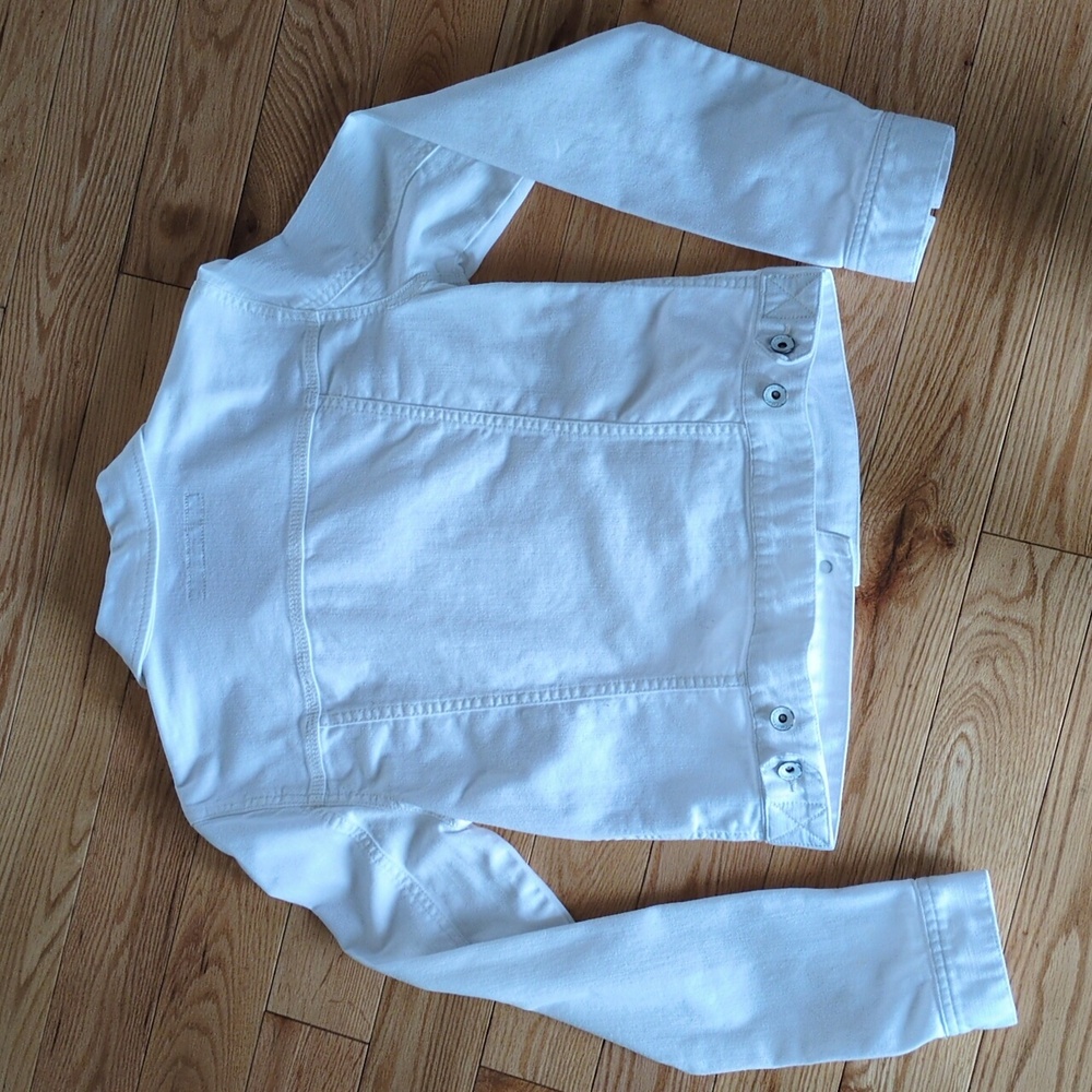 Calvin Klein Jeans White Denim Jacket - Picture 5 of 8